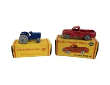 Two Dublo Dinky Toys die cast vehicles : 065 Morris Pick-Up and 069 Massey-Harris-Ferguson Tractor,
