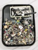 A group of wristwatches, large quantity of earrings and costume jewellery.
