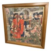 After Henry Herbert Payne : Plucking the Red and White Roses in the Old Temple Gardens,