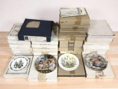 A quantity of boxed collector's plates including Royal Worcester and Bradford Exchange.