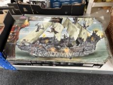 A Mega Bloks Pirates of the Caribbean Flying Dutchman modelling kit in box