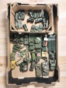 A collection of 20th century die cast military vehicles.
