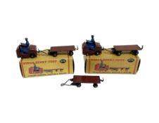 Two Dublo Dinky Toys die cast vehicles : 076 Lansing Bagnall Tractor & Trailer,