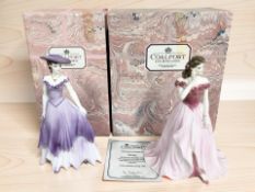 Two Coalport ladies to include 1994 Lady of Fashion 'Sarah' and Ladies of Fashion 'Diana',