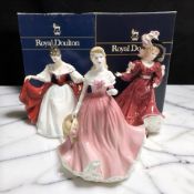 Three Royal Doulton figures 'Rosie' HN4094, 'Sara' HN2265 (with box),