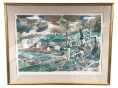 After Robert Soden : Urban growth, colour print, signed in pencil to margin and dated 1987,