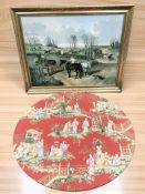 A large gilt framed print after J. F.