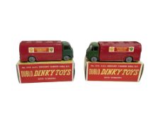 Two Dublo Dinky Toys die cast No. 070 A.E.C. Mercury Tanker Shell B.P., both in original boxes.