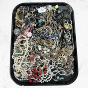 A quantity of costume jewellery, beads, necklaces, etc.