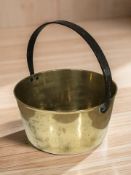 A Victorian brass jam pan, diameter 31 cm.