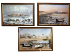 After Ivan Lindsay : St Mary's Lighthouse, colour print, 33 cm x 49 cm,