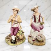 Two Royal Crown Derby figures 'Flower Seller' No.