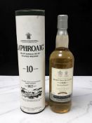 A bottle of Laphroaig Islay single malt scotch whisky aged ten years, 70cl, in carton,