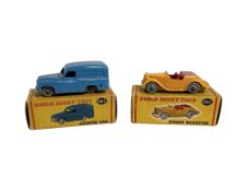 Two Dinky Toys die cast vehicles : 062 Singer Roadster and 063 Commer Van, both in original boxes.