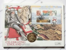 Eleven commemorative coin/stamp first day covers including Celebrating England, Dunkirk Evacuation,