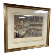 A 19th century hand-coloured aquatint depicting the Royal Banquet of 1821,