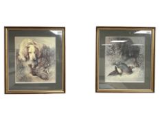 After William Woodhouse : Gun Dog with Duck, reproduction in colours,