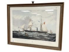 After William Adolphus Knell : The View of Her Majesty's Steam Frigate Cyclops off Spithead under