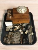 Assorted pre-decimal coins, a quantity of collector's fifty pence pieces,