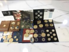 A collection of gold plated commemorative issue oversized coins, mainly of Royal interest,