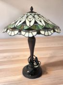A Tiffany-style leaded glass table lamp, height 51 cm.