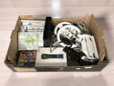 A Nintendo Wii and accessories, games.