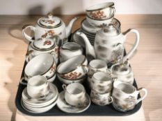 A collection of Japanese export tea and coffee porcelain.