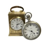 A nickel-cased Elgin USA pocket watch,