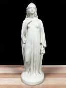 A Victorian Parian figure of Beatrice, modelled after the marble sculpture by Edgar Papworth,