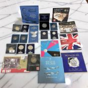 Various commemorative issues comprising five £5 coins including Sapphire Jubilee 2017,