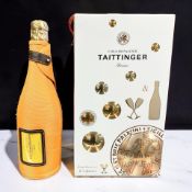 A bottle of Veuve Cliquot Ponsardin brut champagne,