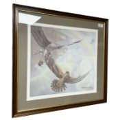 After Eric Ennion (1900 - 1981) : Montagu's Harriers, 1934, reproduction in colours,