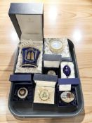 A Halcyon Days porcelain beaker 'A tribute to Queen Elizabeth II and the Duke of Edinburgh on their