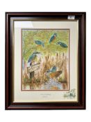 W N Bewick (Ginty) : Art of Angling Tuition - No Fishing Private, watercolour with bodycolour,