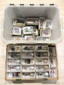 A collection of Eaglemoss DC Comics figurines.