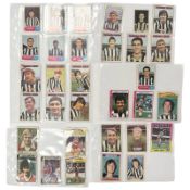 A collection of trading cards including some of Newcastle United and Middlesborough interest,