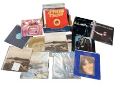 Vinyl LP records including The Moody Blues, Bruce Springsteen, King Crimson,