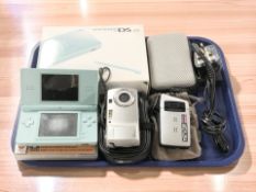 A Nintendo DS Lite with box, Olympus camera, etc.