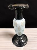 An earthenware jardiniere pedestal, height 62 cm.