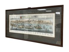A 20th century topographical map of Venice, 57 cm x 22 cm.