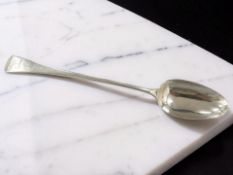 A George III silver basting spoon, Richard Crossley, London 1788, length 30.5cm.