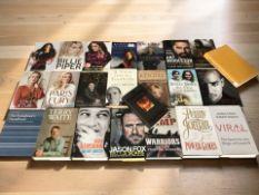 A collection of mostly signed autobiographies and other books including Michael Palin, Billie Piper,