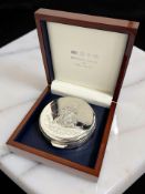 An Elizabeth II silver box commemorating the 200th Anniversary of the Death of Lord Horatio Nelson