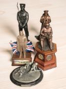 Two Danbury Mint limited edition figures of soldiers, a further Ballantynes figure of a sailor,