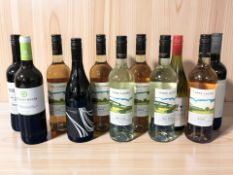 Eleven various modern bottles of wine including Pizo, Three Choirs, etc.