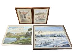 M Frain (Contemporary) : Two watercolour studies of Whitby, each signed and dated '94,
