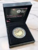 A Royal Mint London 2012 Olympics Gold-Plated £5 Silver Proof Coin, 28.28g 0.