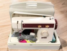 A Jones electric sewing machine.