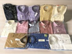 A quantity of new gent's formal shirts including Van Heusen, Doubletwo, Rocola,