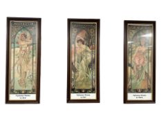 Three French colour prints after Alphonse Mucha : 'Le Jour', 'Le Soir' and 'Le Matin',